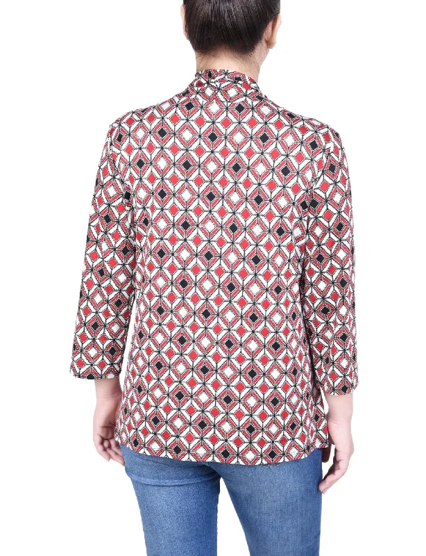 ny-collection-puff-print-3-4-sleeve-two-fer-top-petite