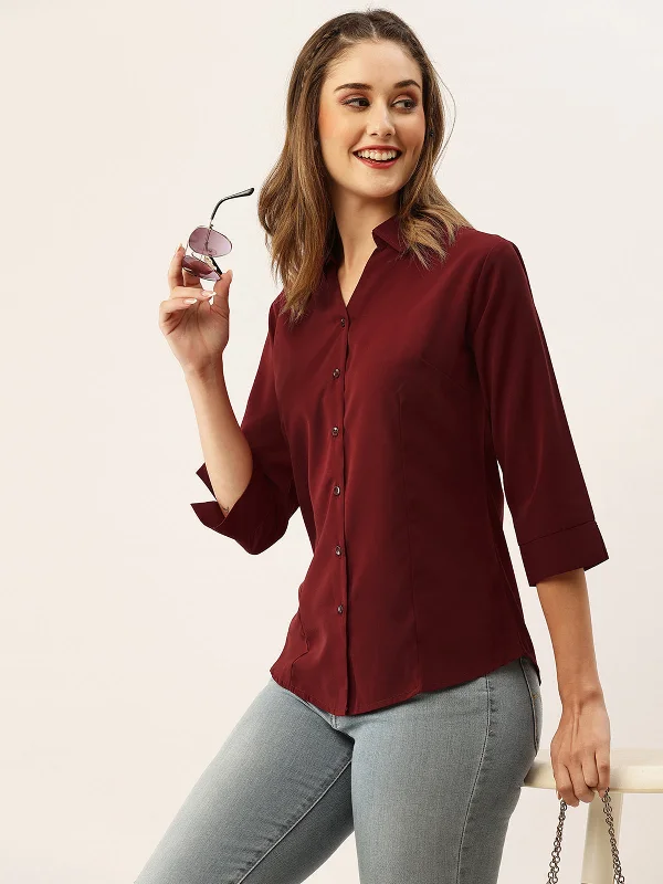 odette-maroon-synthetic-solid-stitched-shirt-for-women-zl197690maroon-s