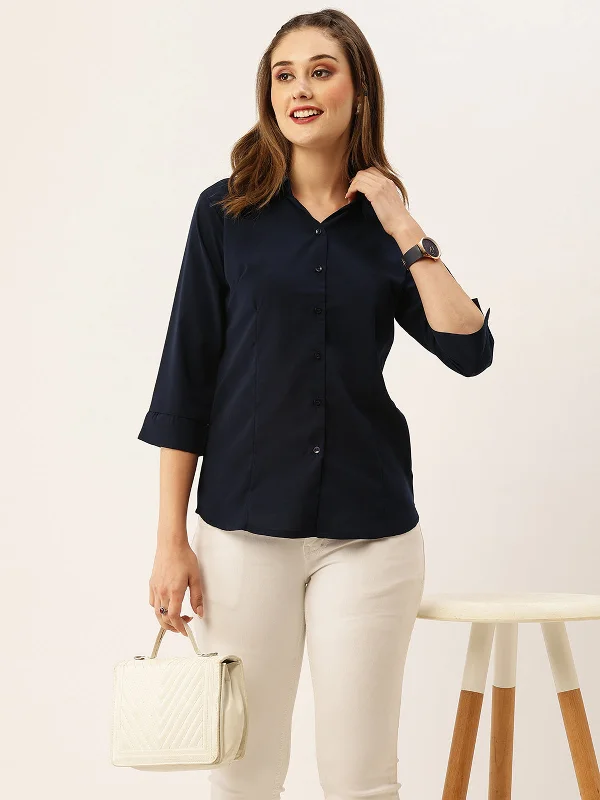 odette-navy-blue-synthetic-solid-stitched-shirt-for-women-zl197690navyblue-s