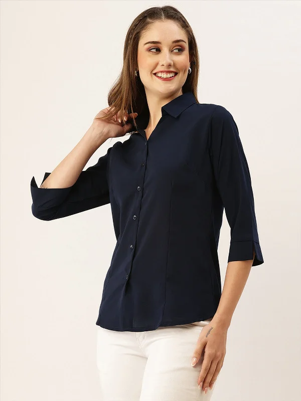 odette-navy-blue-synthetic-solid-stitched-shirt-for-women-zl197690navyblue-s