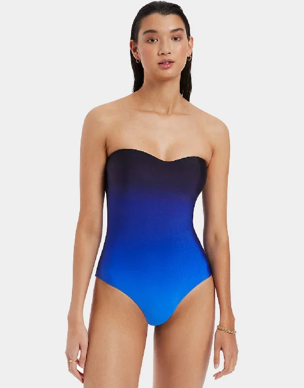 Oia Sunset Bandeau Swimsuit - Ocean