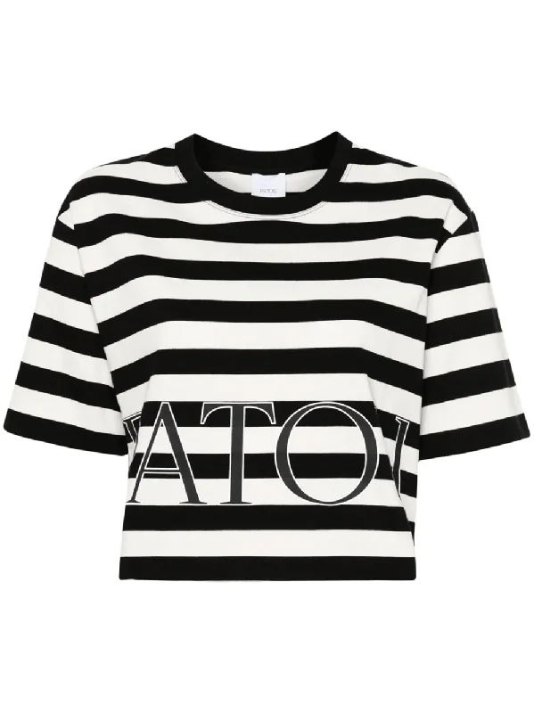 Breton Stripe Cropped T-Shirt