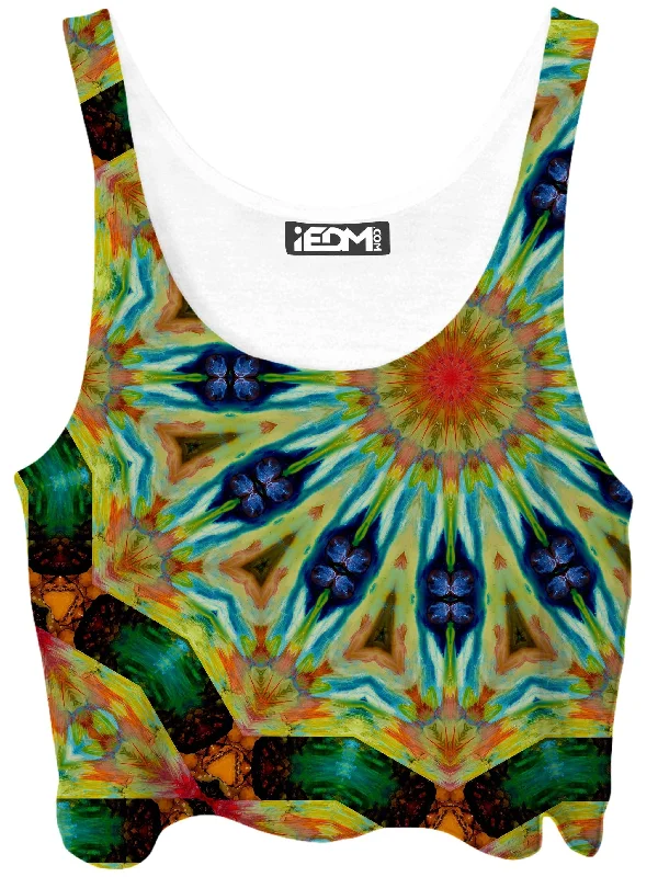 Peacock Spin Crop Top