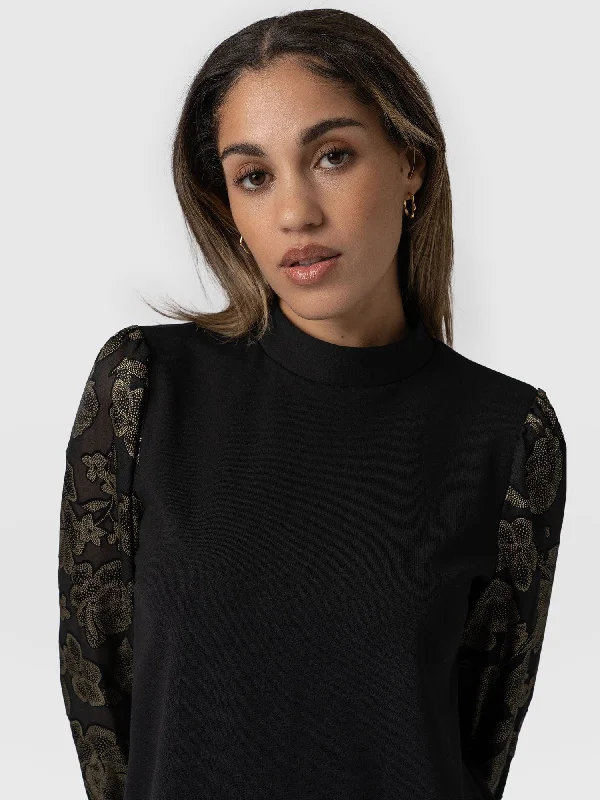 penny-puff-sleeve-long-sleeve-black-gold-floral-burnout