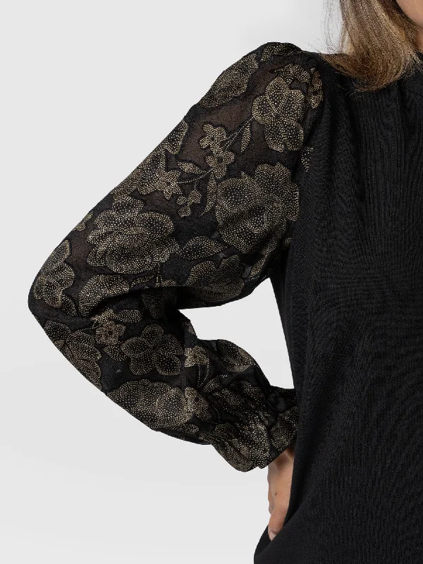 penny-puff-sleeve-long-sleeve-black-gold-floral-burnout