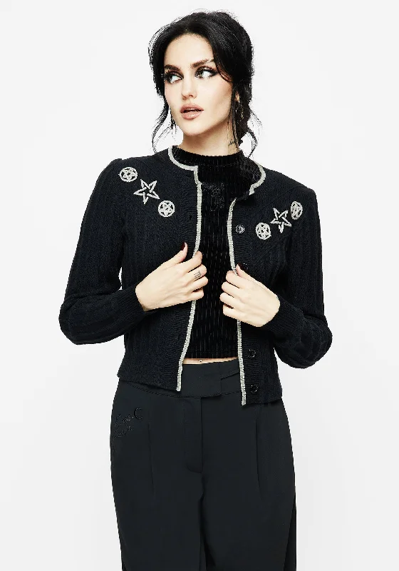 pentagram-embroidered-cardigan