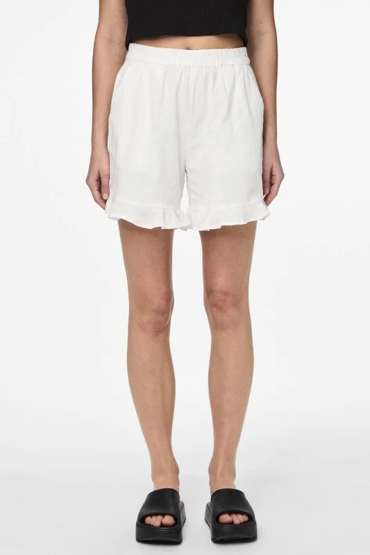 Pieces - Pcmilla Shorts - 4369877 Bright White