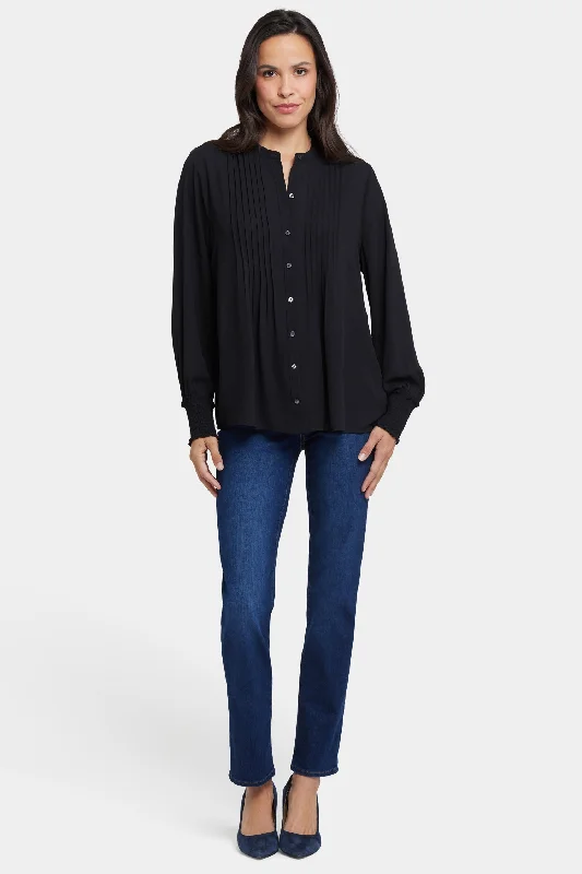 pleated-peasant-blouse-black