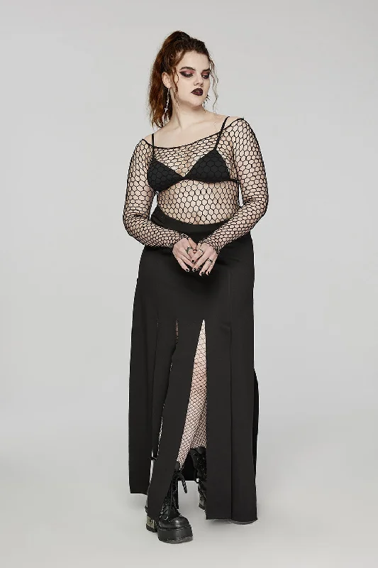 Plus Size Punk Fishnet Top