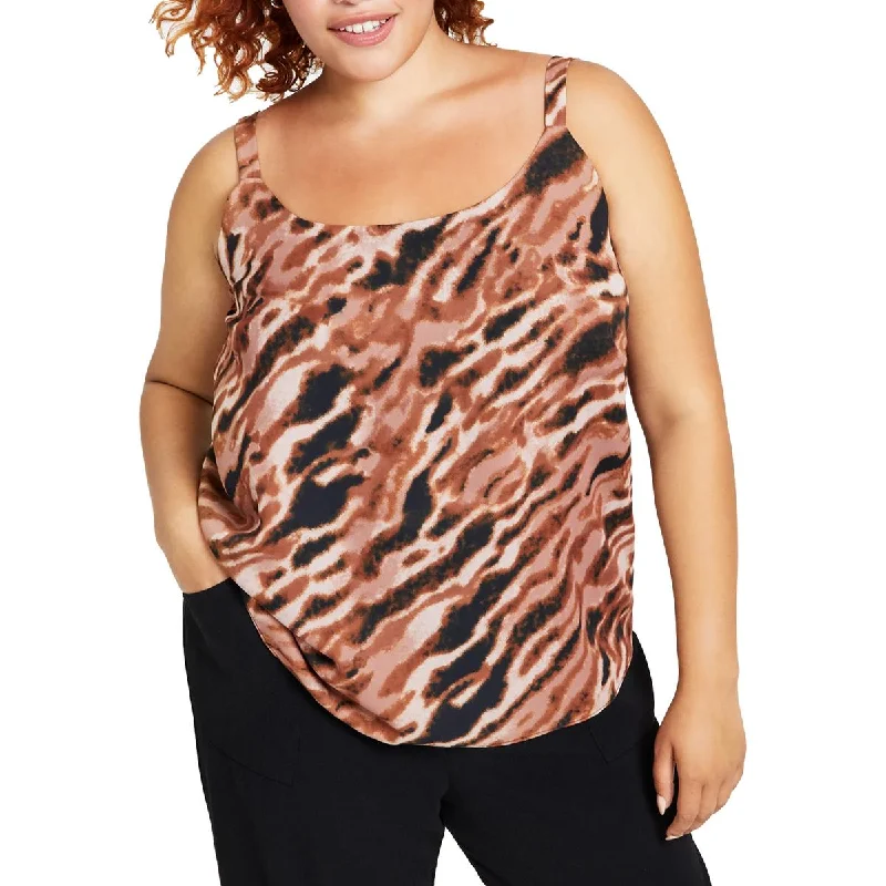 plus-womens-animal-print-shell-tank-top