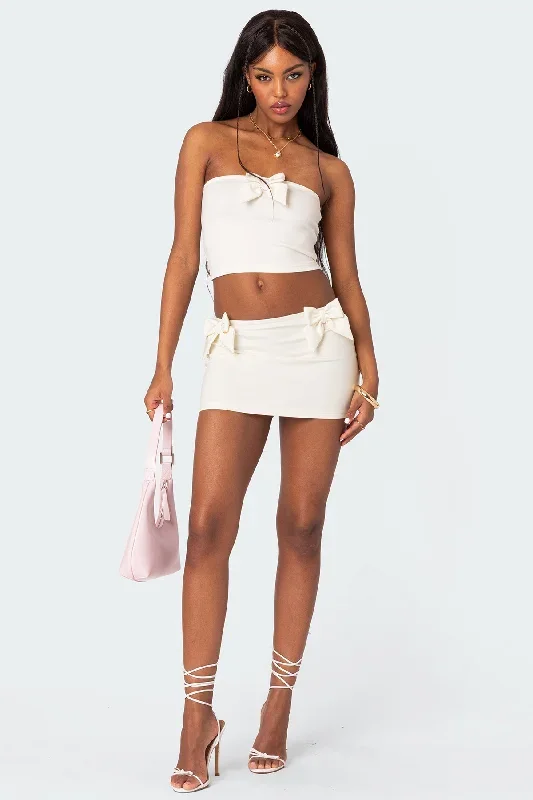 Gabriella Bow Mini Skirt