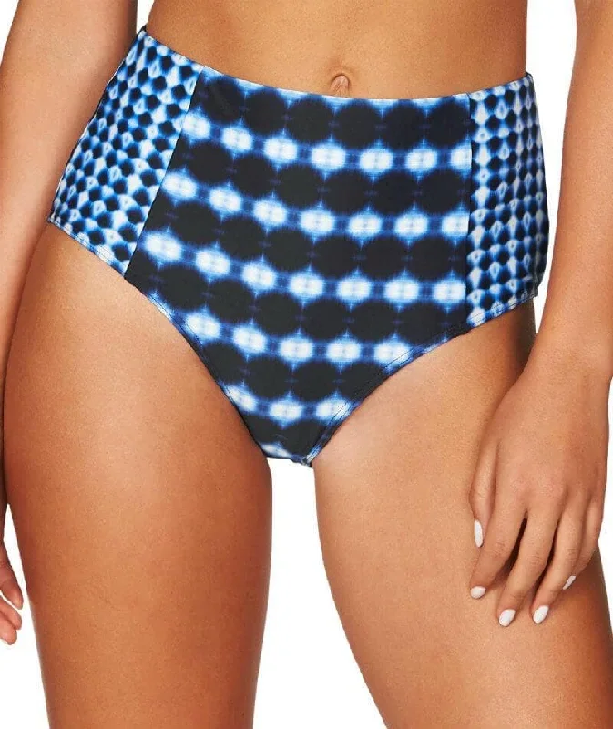 Sea Level Bandhani High Waist Bikini Brief - Navy