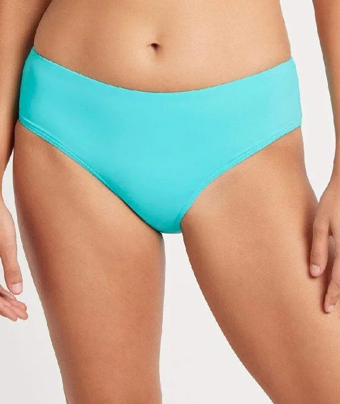 Sea Level Essentials Mid Bikini Brief - Aqua