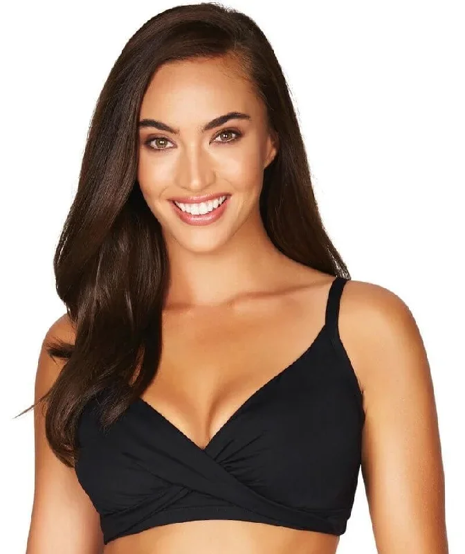 Sea Level Essentials Twist Front DD-E Cup Bikini Top - Black