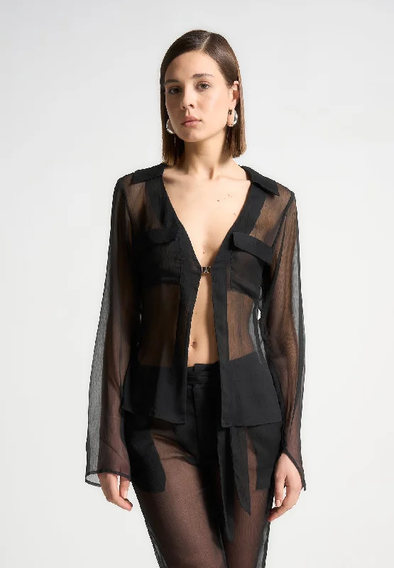 sheer-shirt-with-clasp-black