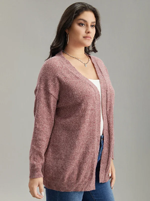 solid-heather-elastic-cuffs-cardigan