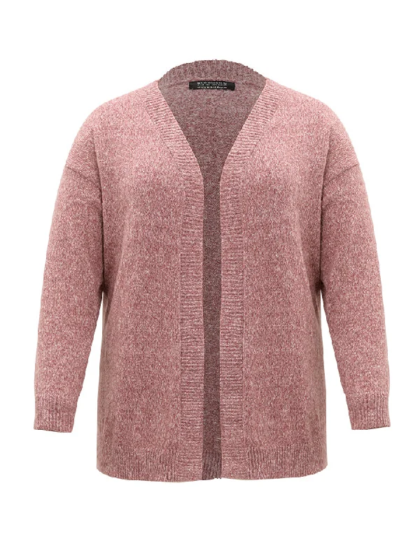 solid-heather-elastic-cuffs-cardigan