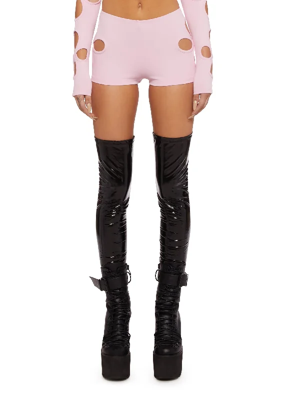 Star Child Cut-Out Shorts - Pink