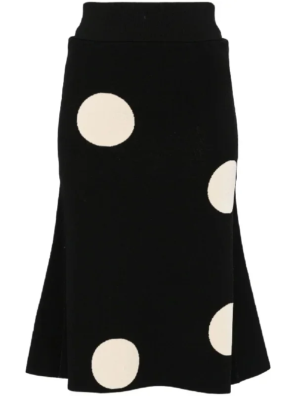 Polka Dots Knit Skirt