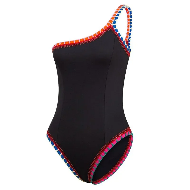 Sunset and Swim One Piece Neoprene Crochet Swimsuit