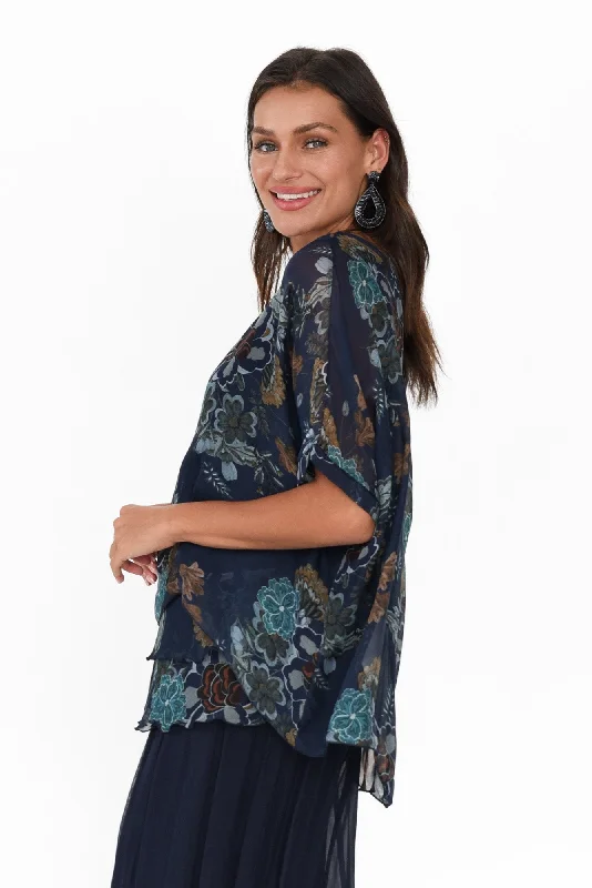 talia-navy-flower-silk-layer-top