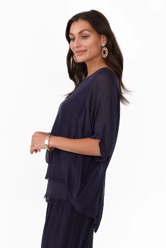 talia-navy-silk-layer-top