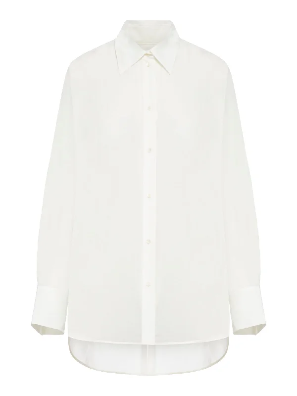 KIMONO-SLEEVE COTTON SHIRT