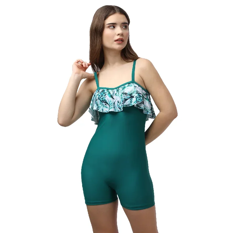 tropical-printed-ruffled-neckline-mid-thigh-length-solid-swimsuit-aqs-6-green-print