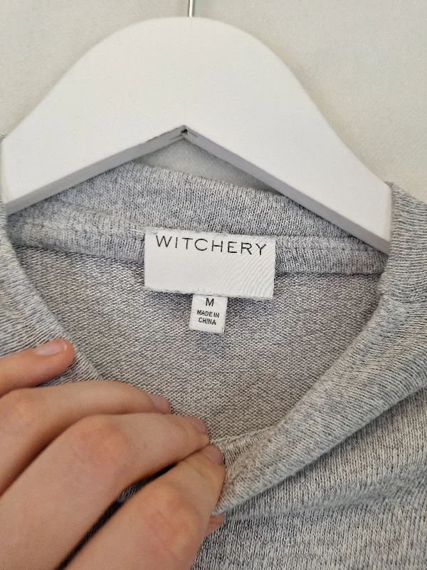 witchery-grey-marle-funnel-neck-comfy-top-size-m-b015-485-gy