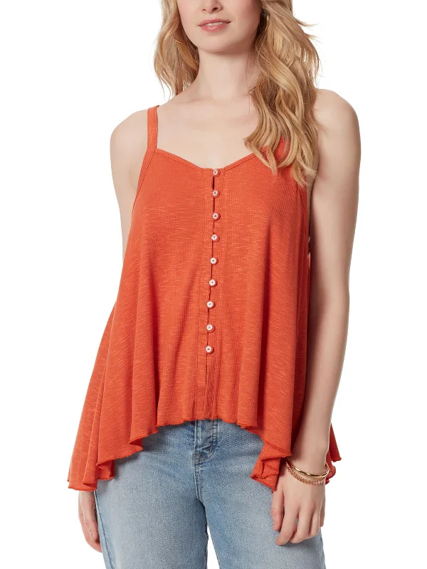 womens-asymmetric-button-down-tank-top